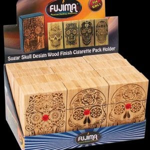 12pc Display Fujima Wood Cigarette Case - Kingsize