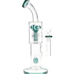 14" Diow XL Double Tree Perc Water Pipe by Diamond Glass
