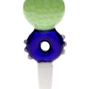 14MM Green & Blue Dragon Male Glass Bowl