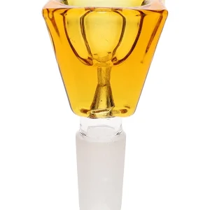 14MM Male Crystal Amber Glass Bowl