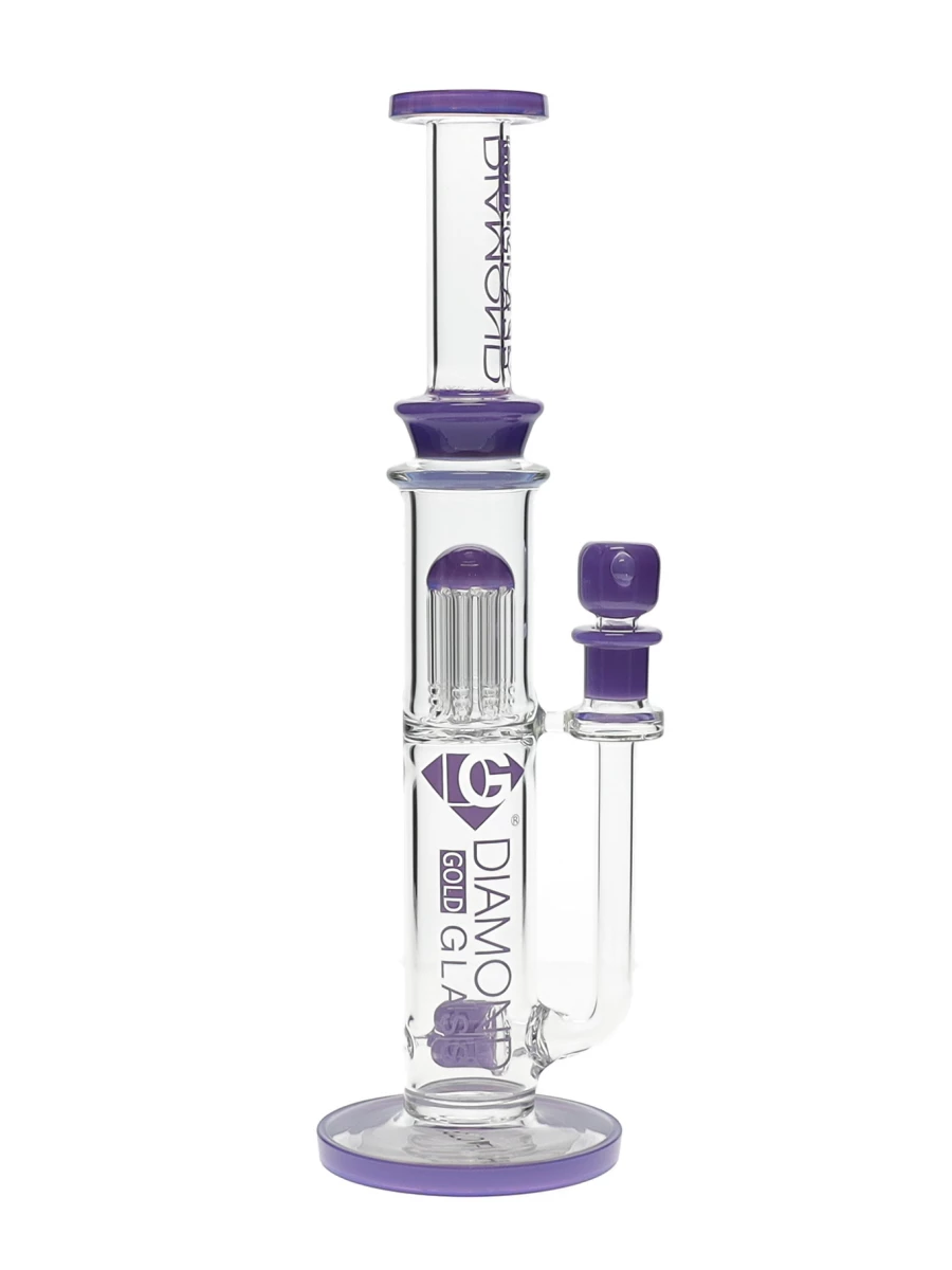 16" 8-Arm Tree Perc Water Pipe by Diamond Glass