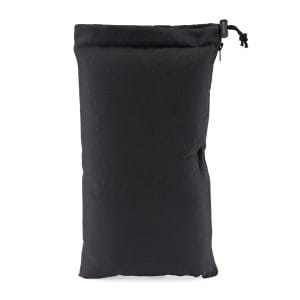 16" Glass Pillow Storage Pouch with Zipper and Drawstring - Black