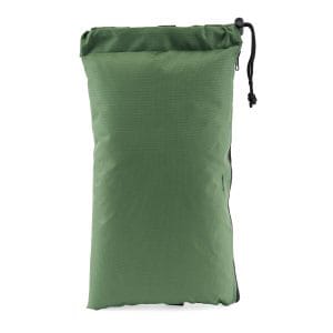 16" Glass Pillow Storage Pouch with Zipper and Drawstring - Green