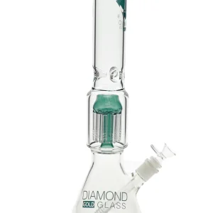 16" King 10-Arm Tree Perc Beaker Water Pipe by Diamond Glass