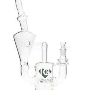 16" Omega Recycler Water Pipe by Diamond Glass