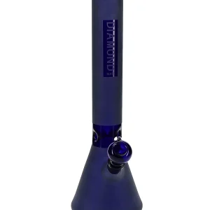 16" Sandblasted Beaker Base Water Pipe by Diamond Glass