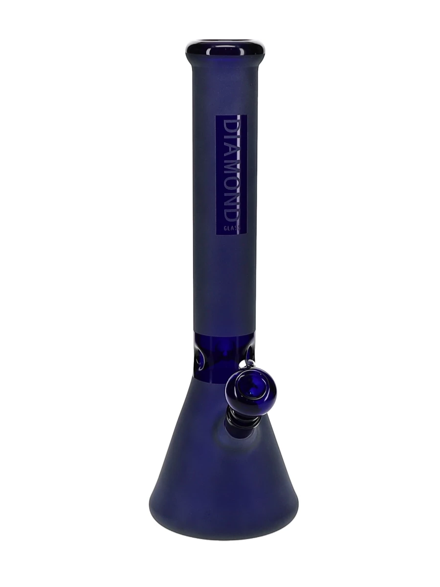 16" Sandblasted Beaker Base Water Pipe by Diamond Glass