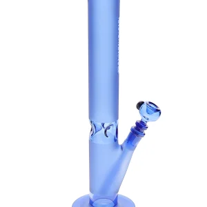 16" Straight Tube Sandblasted Water Pipe by Diamond Glass