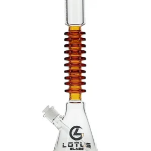 17" Gear Rod Straight Neck Beaker Water Pipe by Lotus Glass