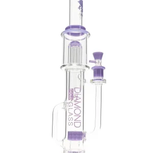 18" BBP 11-Arm Perc Showerhead Water Pipe by Diamond Glass