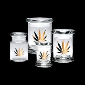 420 Science Pop Top Jar - Gold Leaf