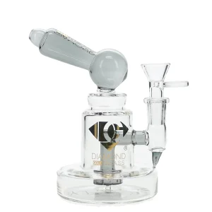6" Galex Showerhead Perc Mini Dab Rig by Diamond Glass