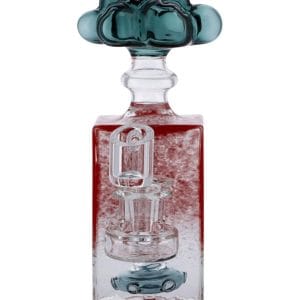 7" Box Bubbler Rig - Red + Teal
