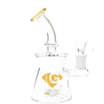 7" Tulle Bent Neck Dab Rig by Diamond Glass