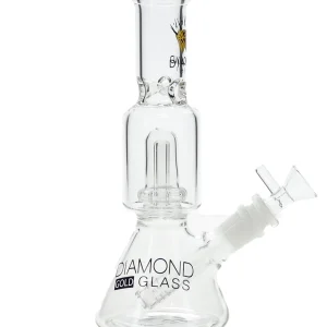 8" Diamond Glass Beaker Showerhead Perc Water Pipe