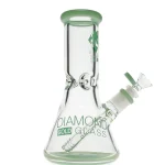 8" Hitter No Perc Beaker Water Pipe by Diamond Glass