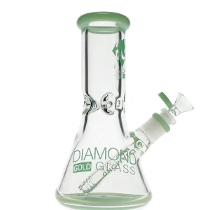 8" Hitter No Perc Beaker Water Pipe by Diamond Glass