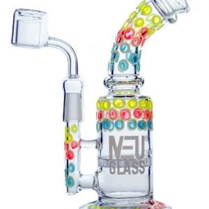 8" NEU Concentrate Rig Honeycomb UV Glow in the Dark Water Pipe
