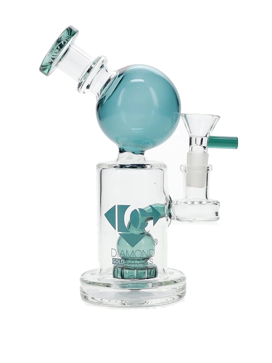 8" Sphere Bubble Showerhead Perc Dab Rig by Diamond Glass