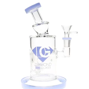 9" Mini Mine Perc Dab Rig by Diamond Glass