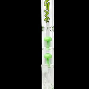 AFM Glass Ripper Double Arm Perc Glass Straight Tube Bong