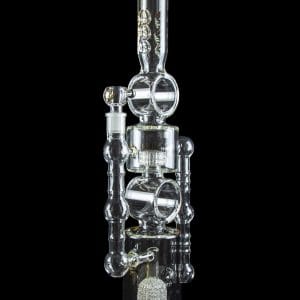 Apple Double Donut Showerhead Perc Bong