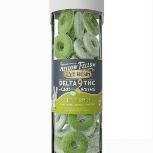 Apple Rings Mellow Fellow Live Resin Blend Delta 9 + CBD Gummies 800mg