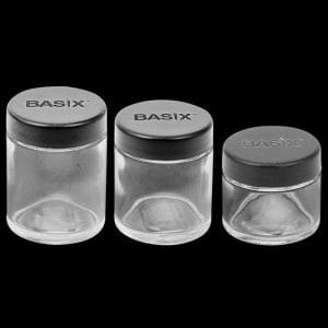 Basix Childproof Glass Stash Jar | 12pc or 24pc Displays