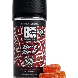 Berry Burst 8SIX Delta 8 Gummies 1000MG