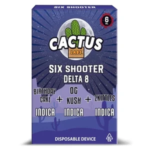 Birthday Cake | OG Kush | Zkittles Cactus Labs Six Shooter D8 Disposable