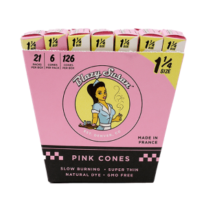 Blazy Susan Pink Paper Cones - 1 1-4 (6)