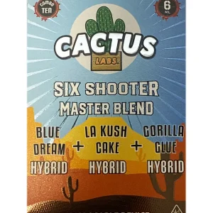 Blue Dream | La Kush Cake | Gorilla Glue Cactus Labs Six Shooter Master Blend Disposable 6G