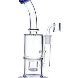 Blue Inset Honeycomb Perc Mini Rig