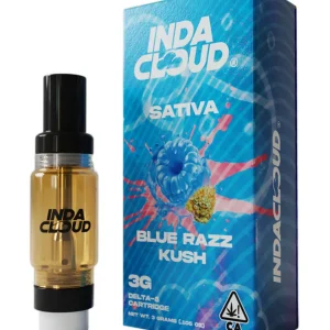 Blue Razz Kush IndaCloud Delta 8 Cartridge 3G