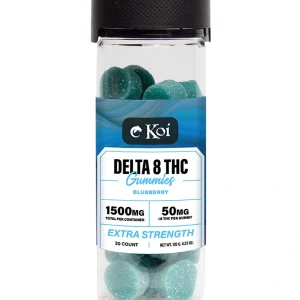 Blueberry Koi Extra Strength Delta 8 Gummies 1500mg