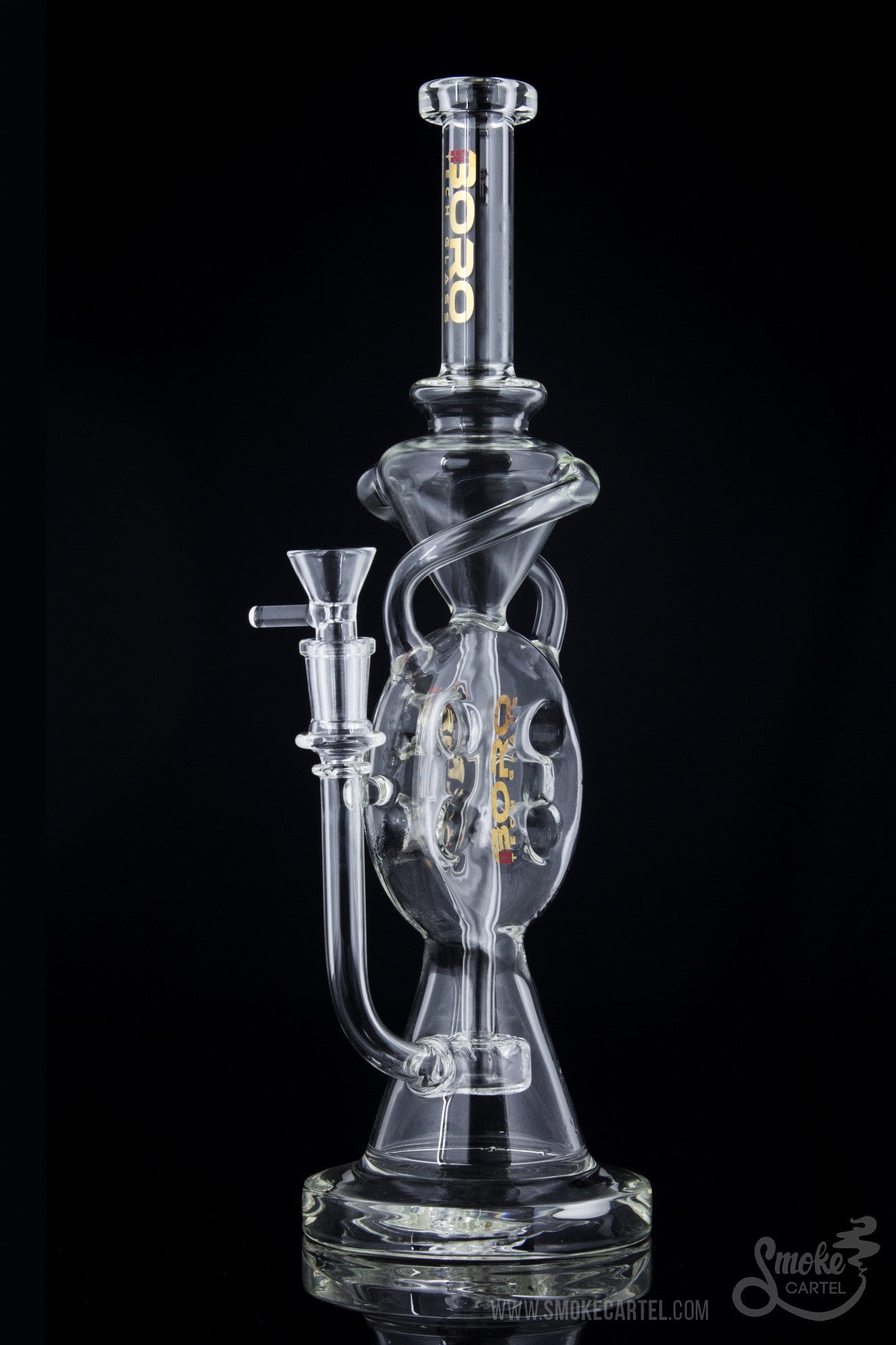 BoroTech Glass ""Eir"" Stacked Swiss Recycler with Inverted Perc