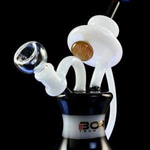 BoroTech Glass ""Nott"" Black and White Showerhead Recycler