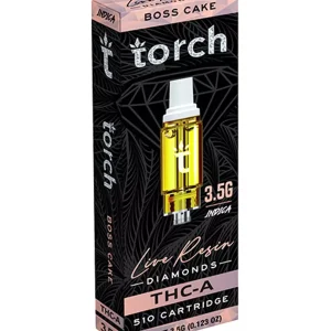 Boss Cake Torch THC-A Live Resin Diamonds 510 Cartridge 3.5G