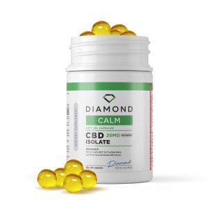 CBD Isolate Capsules - 25mg - Diamond CBD - 60ct (1,500mg)