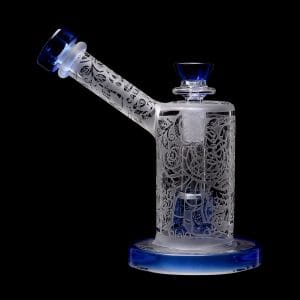 Calibear Sandblasted Seed Of Life Percolator Upright Bubbler