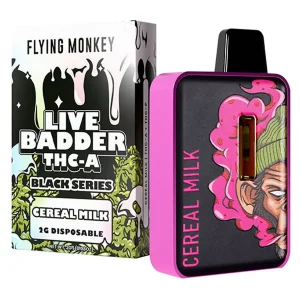 Cereal Milk Flying Monkey Live Badder THCA Black Series Disposable 2G