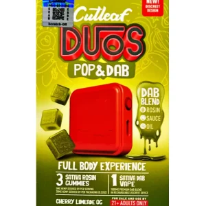Cherry Limeade OG Cutleaf Duos Pop & Dab Vape 1ct x Gummies 3ct
