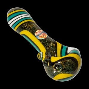Crush Dichroic Hand Pipe w/ Colorful Grip Bumps