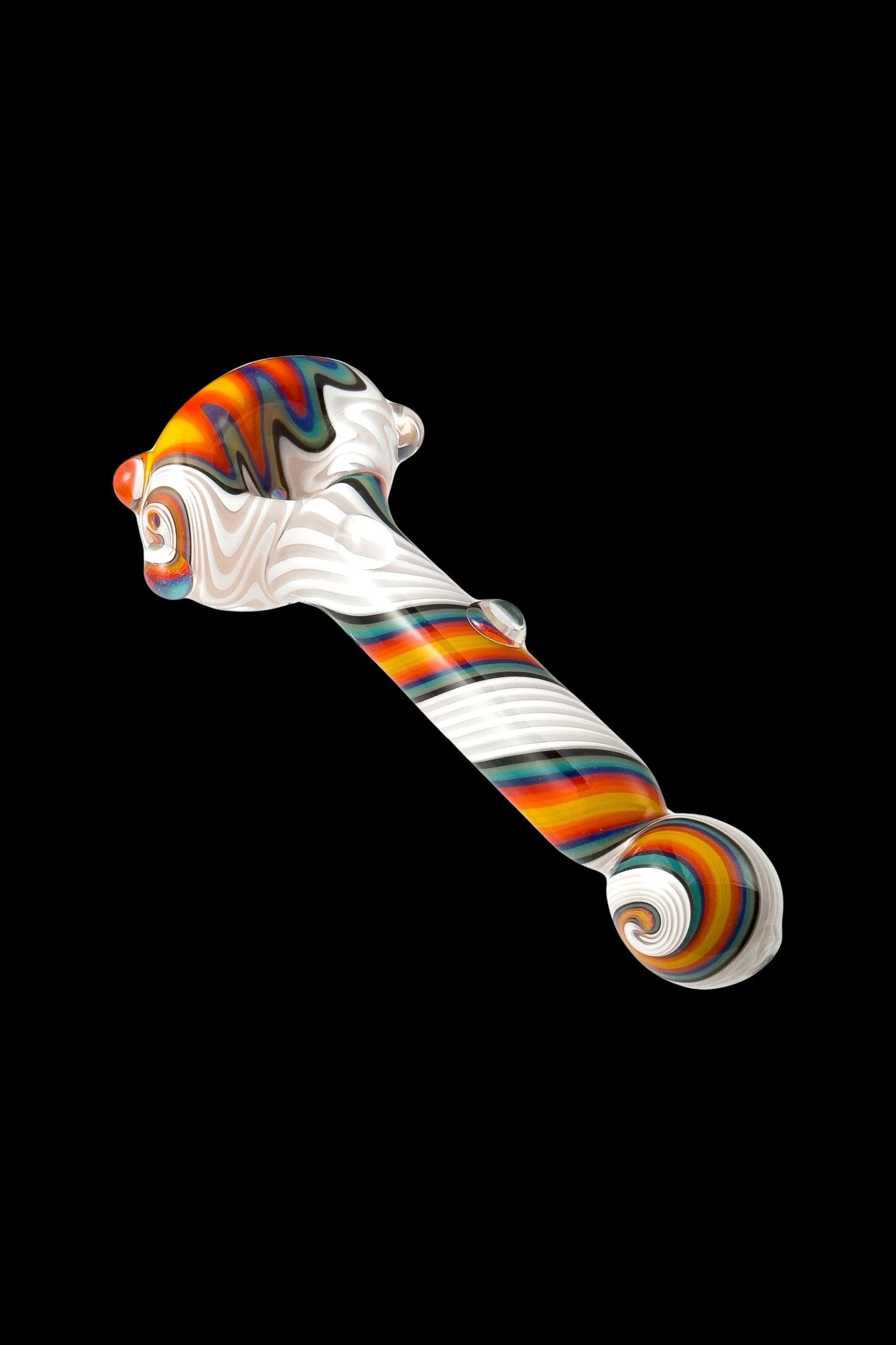 Crush Spiral Body Wig-Wag Head w/ Bulb Mouthpiece Hand Pipe