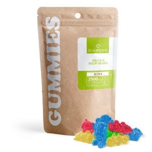 Delta 8 Gummies - 50mg - Sour Bears - Diamond CBD (2,500mg)