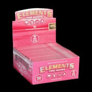 Elements Pink Rolling Papers - King Size Slim - 50 Pack