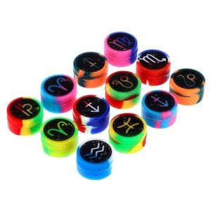 Famous Design Zodiac Jar of -32mm Silicone Extract Containers Multi Colors