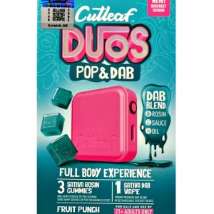 Fruit Punch Cutleaf Duos Pop & Dab Vape 1ct x Gummies 3ct