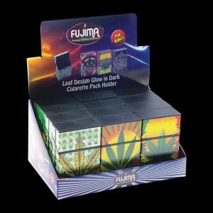 Fujima King Size Glow Leaf Cig Case - 12 Pack