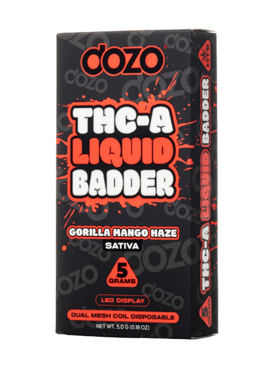 Gorilla Mango Haze DOZO THCA Liquid Badder Disposable 5G